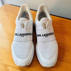 Karl Lagerfeld Platform Runners Sz 8.5 White